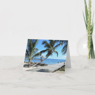 Palmen und Pier in Belize Karte