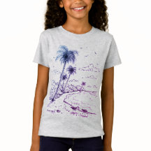 Palmen und Sandpiper Beach Life T - Shirt