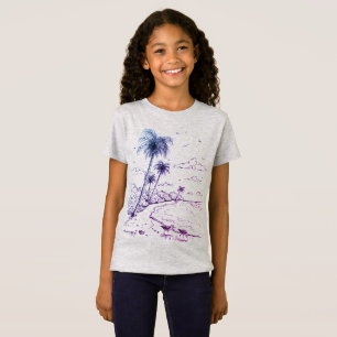 Palmen und Sandpiper Beach Life T - Shirt
