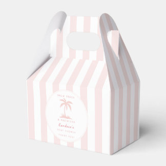 Palmen und Schnuller Rosa Coastal Baby Shower Geschenkschachtel