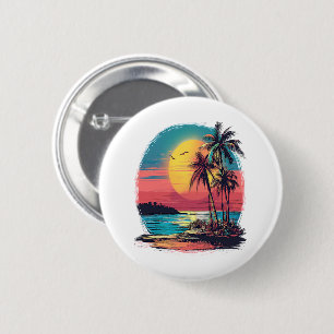 Palmen und Strand Button