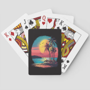Palmen und Strand Spielkarten