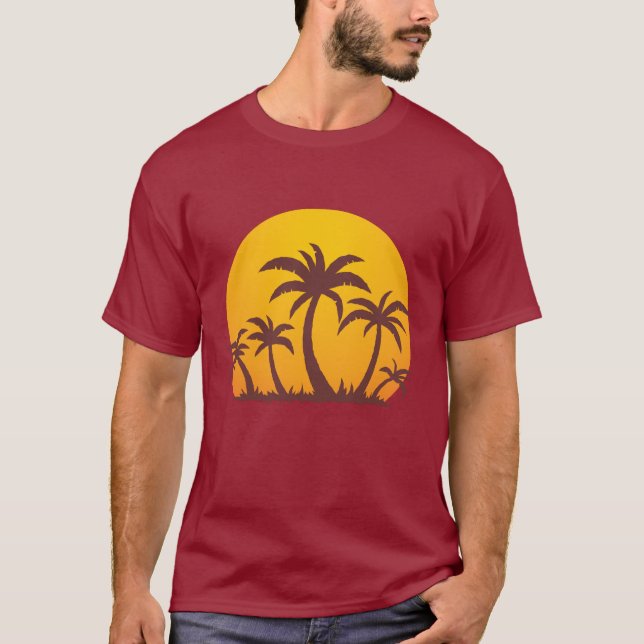 Palmen und Sun T-Shirt (Vorderseite)