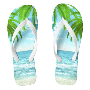 Palmen und tropische Brise Flip Flops