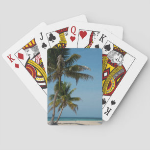 Palmen und weißer Sandstrand Spielkarten