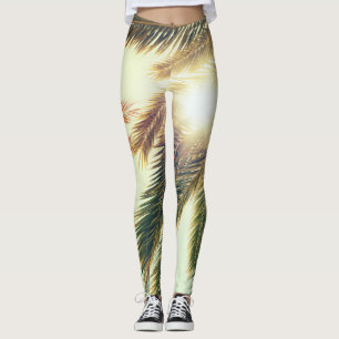 Palmen, Vintager Himmel. Leggings