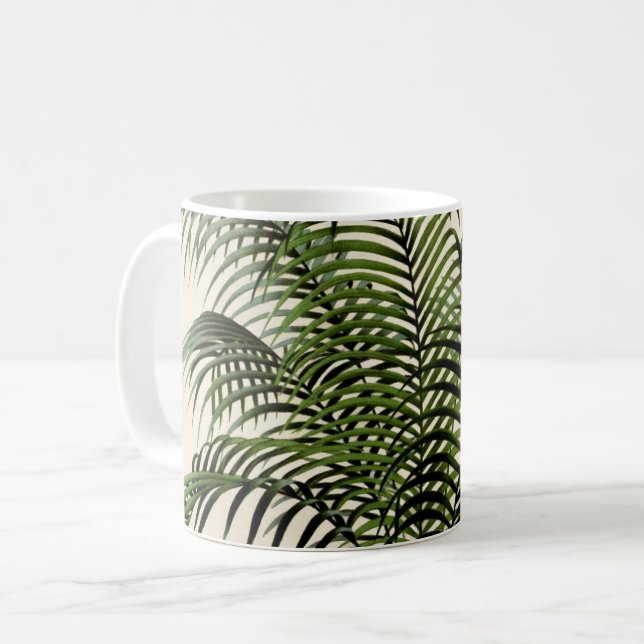 Palmen-Wedel-Kaffee-Tasse Tasse (Vorderseite Links)