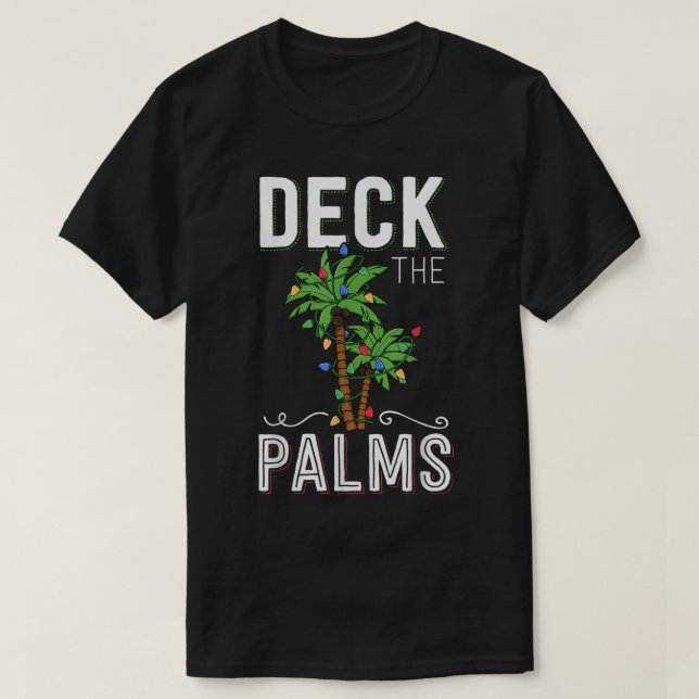 Palmen-Weihnachtsdesign T-Shirt (Design vorne)