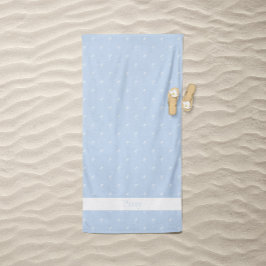 Palmen weiß auf Himmelblau Strandtuch