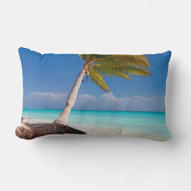 Palmenbaum am Meer Lendenkissen (Vorderseite)