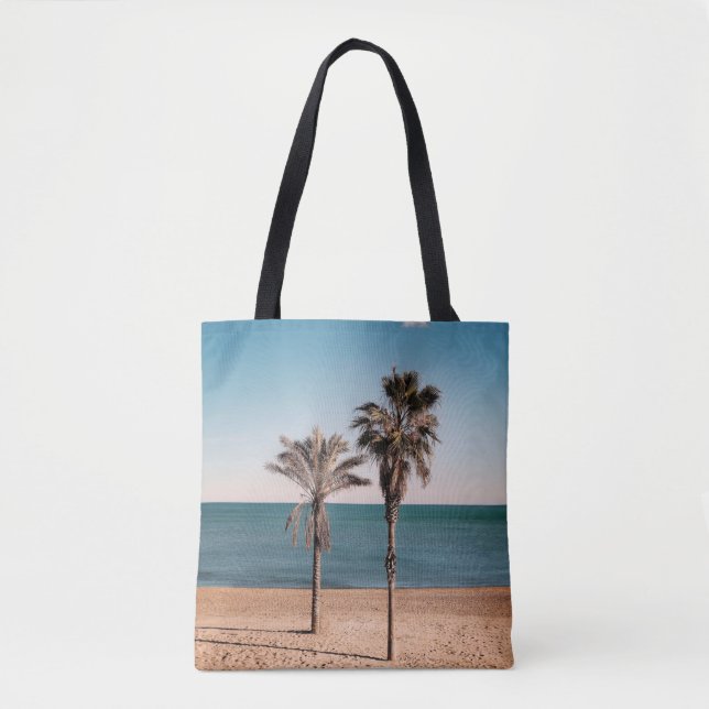 Palmenbaum am Strand am Morgen (Vorderseite)