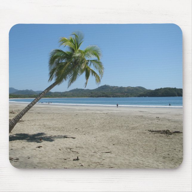 Palmenbaum am Strand Mousepad (Vorne)
