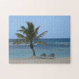Palmenbaum am Strand Puzzle