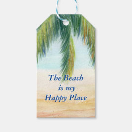 Palmenbaum an einem sonnigen Tag am Strand Geschenkanhänger