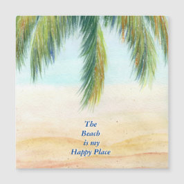 Palmenbaum an einem sonnigen Tag am Strand Magnetkarte