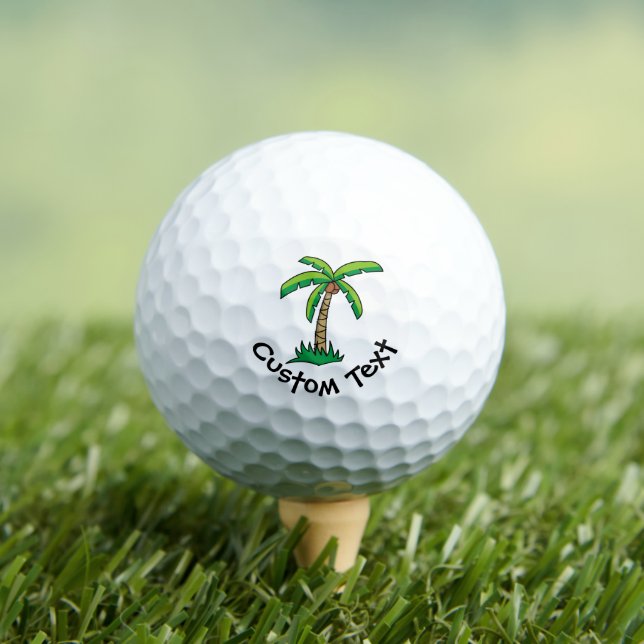 Palmenbaum Cartoon Golfball (Insitu T-Shirt)