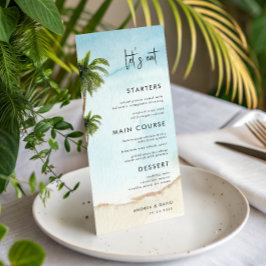 Palmenbaum Exotischer tropischer Strand Lasst uns  Menükarte