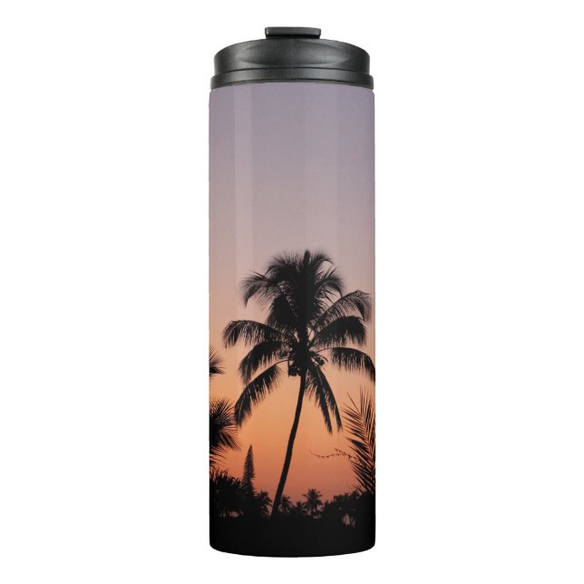 Palmenbaum-Foto Thermosbecher (Vorderseite)
