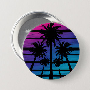 Palmenbaum Hawaiianischer Strand Sommerurlaub Button