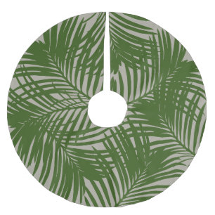 Palmenbaum Leaf Muster Tropical Beach Polyester Weihnachtsbaumdecke