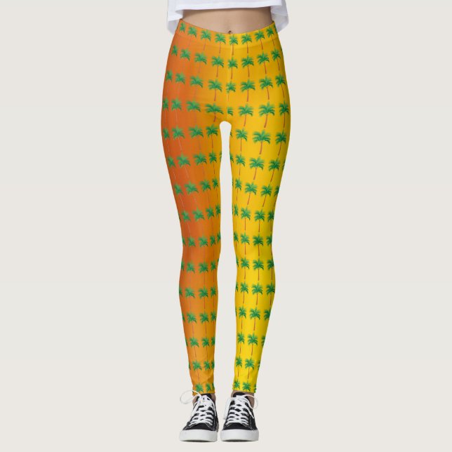 Palmenbaum Leggings (Vorderseite)