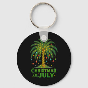 Palmenbaum Lichter Strand Sommerurlaub Weihnachten Schlüsselanhänger
