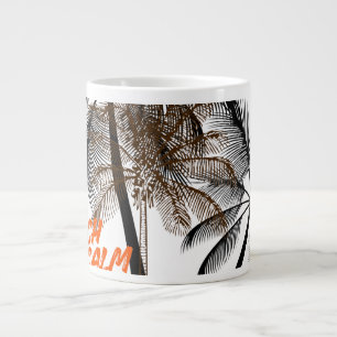Palmenbaum-Motivationskunst – Vollständig anpassba Jumbo-Tasse