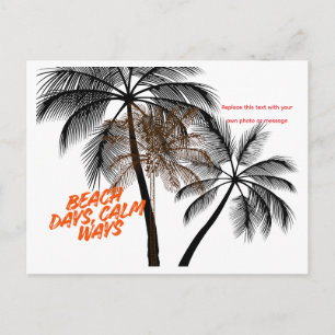 Palmenbaum-Motivationskunst – Vollständig anpassba Postkarte