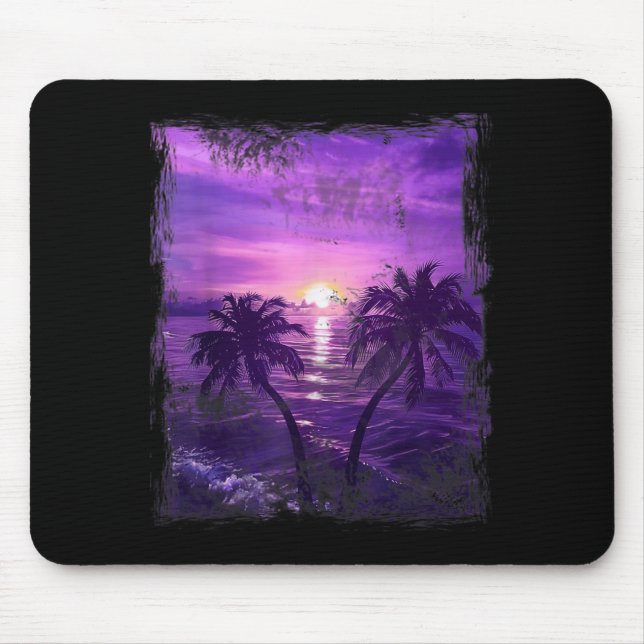 Palmenbaum Strand Tropischer Sommerurlaub Mousepad (Vorne)