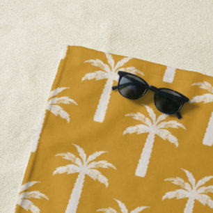 Palmenbaum tropischen Sommer botanischer Senf mode Strandtuch