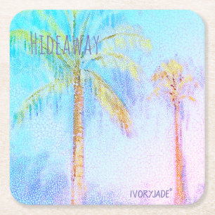 Palmenbaum-Untersetzer Rechteckiger Pappuntersetzer