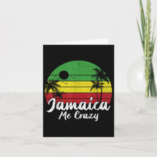 Palmenbaum Vintage Retro Sonnenuntergang Jamaika M Karte