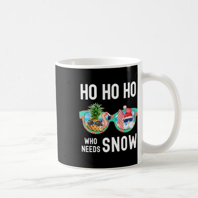 Palmenbaum-Weihnachtsmann-Surfing-Sommerferien-Wei Kaffeetasse (Rechts)