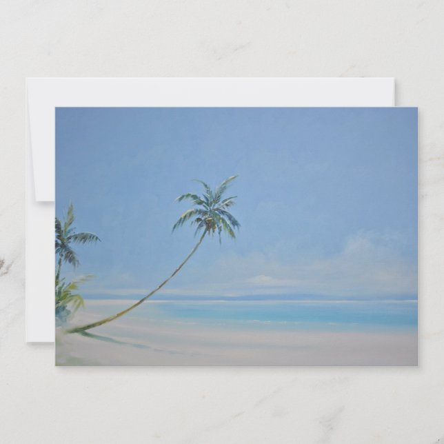 Palmenbaume Einladung (Vorderseite)