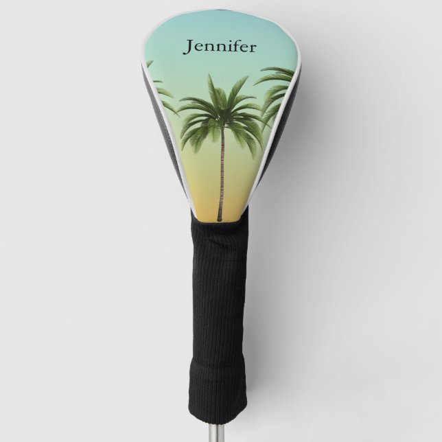 Palmenbäume kostumizable golf headcover (Vorderseite)