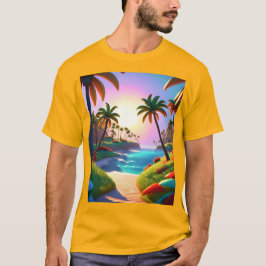 Palmenbäume schweben T-Shirt