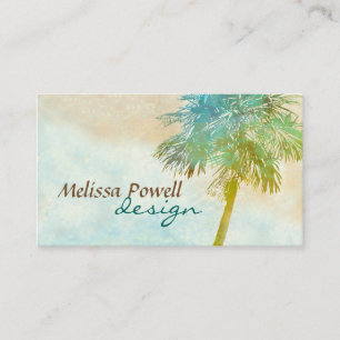 Palmenbaumkunst Foto auf Doppel-Seite Visitenkarte