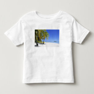 Palmenbestandene Strand Cookinseln 3 Kleinkind T-shirt