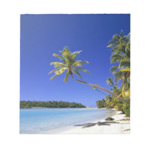 Palmenbestandene Strand Cookinseln Notizblock