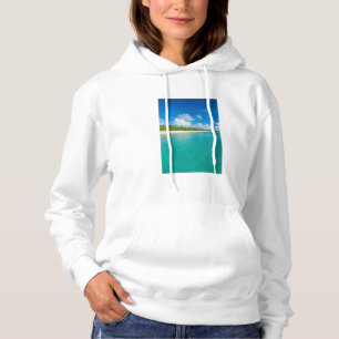 Palmenbestandene Strand, Tonga Hoodie