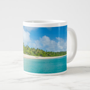 Palmenbestandene Strand, Tonga Jumbo-Tasse