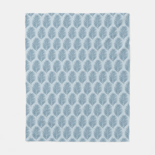 Palmenblatt Hellblau Fleecedecke