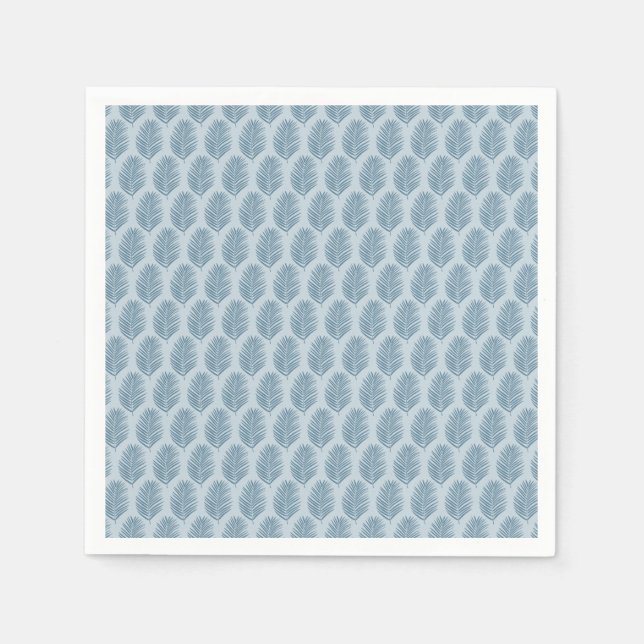 Palmenblatt Hellblau Serviette (Vorderseite)