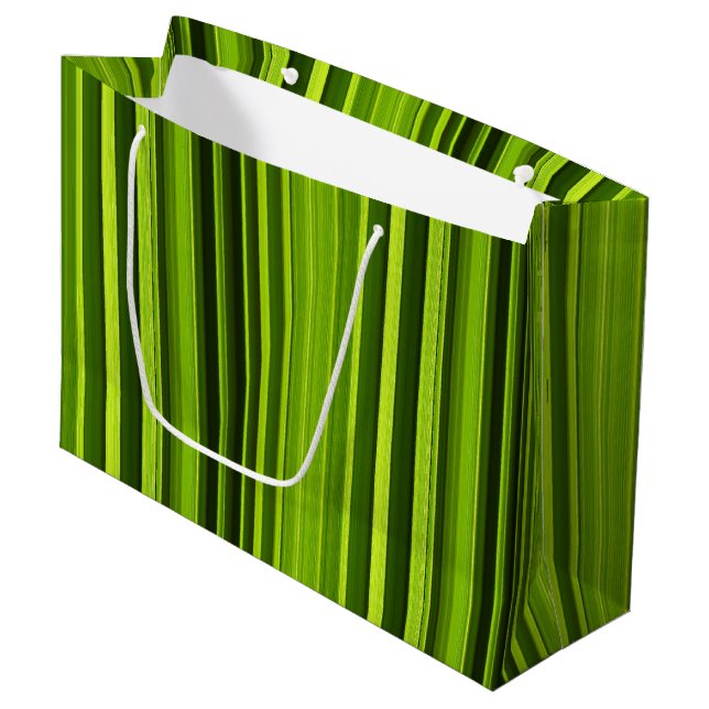 Palmenblatt-Texturmuster Große Geschenktüte (Vorderseite Schrägansicht)