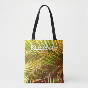 Palmenblattdesign mit personalisierter tropischer