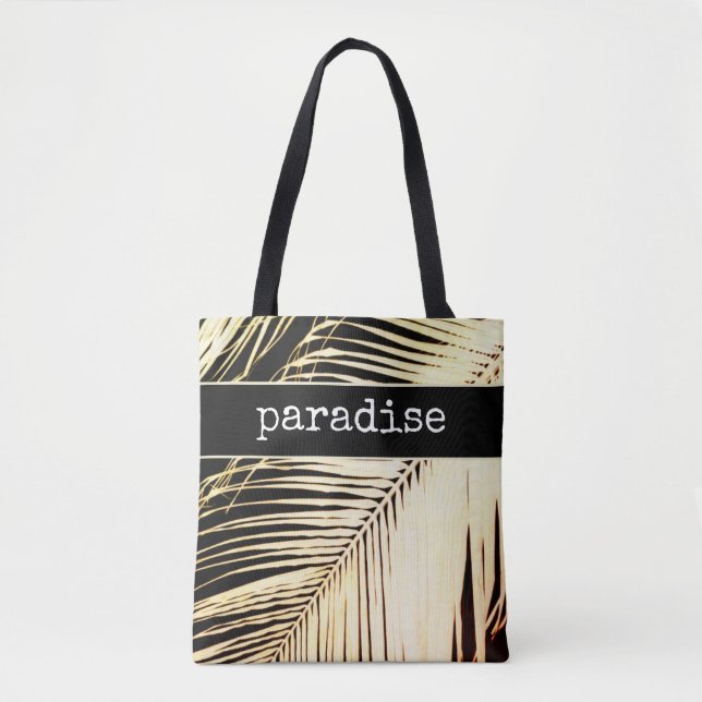 Palmenblattdesign mit personalisierter tropischer  (Vorderseite)