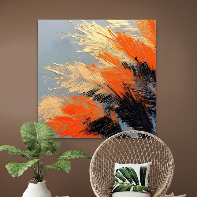 Palmenblätter – Abstrakte tropische Bewegung Poster (Palm Leaves – Abstract Tropical Motion
)