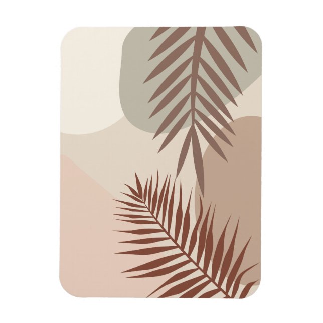 Palmenblätter, Boho abstrakte geometrische Kunst Magnet (Vertikal)