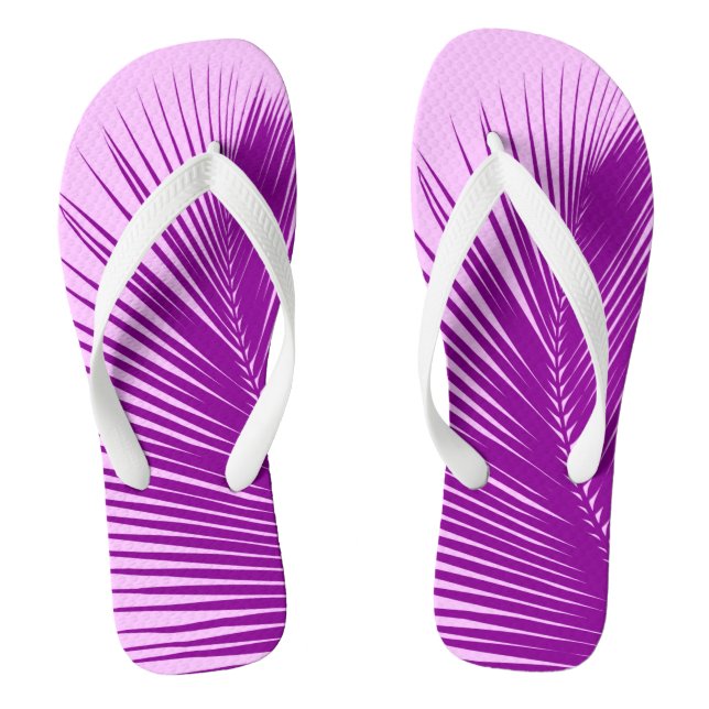 Palmenblätter - orchid und lila flip flops (Fußbett)