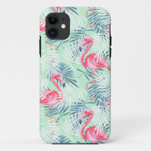 Palmenblätter und Flamingos Case-Mate iPhone Hülle